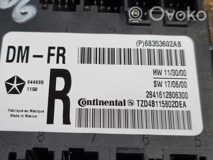 Dodge Challenger Unité de commande module de porte 68353602AB