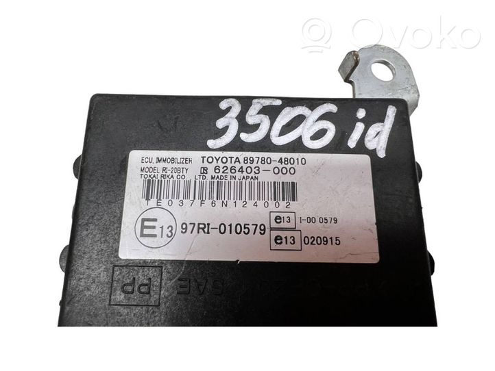 Lexus RX 330 - 350 - 400H Moduł / Sterownik immobilizera 8978048010