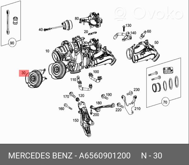 Mercedes-Benz CLS C257 Cześć układu próżniowego turbosprężarki A6560901200
