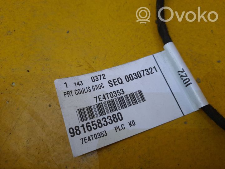 Toyota Proace Arnés/cableado de puerta delantera 9816589080