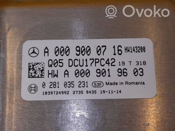 Mercedes-Benz Vito Viano W447 Altre centraline/moduli A0009000716