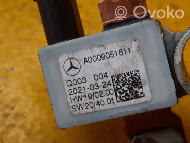 Mercedes-Benz C W206 Câble négatif masse batterie A0009051811