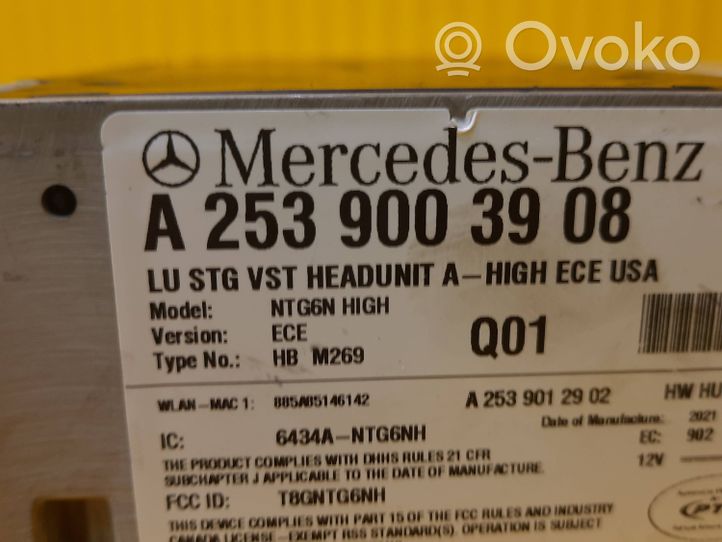 Mercedes-Benz GLC X253 C253 Mascherina unità principale autoradio/GPS A2539003908