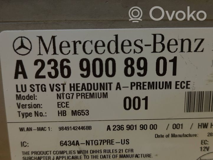 Mercedes-Benz GLE AMG (W166 - C292) Unità principale autoradio/CD/DVD/GPS A2369008901