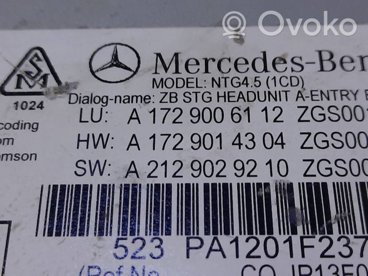 Mercedes-Benz SLC R172 Panel / Radioodtwarzacz CD/DVD/GPS A1729006112