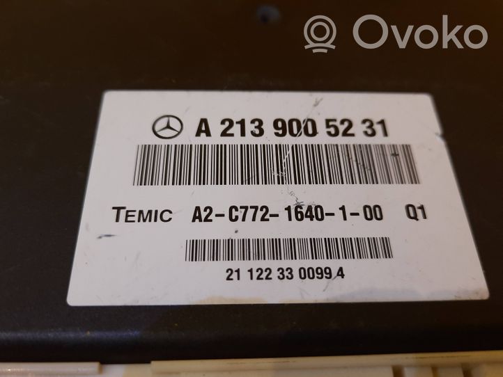 Mercedes-Benz E W213 Ilmajousituksen ohjainlaite/moduuli, takana A2139005231