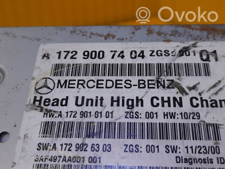 Mercedes-Benz SLK R172 Cadre, panneau d'unité radio / GPS A1729007404