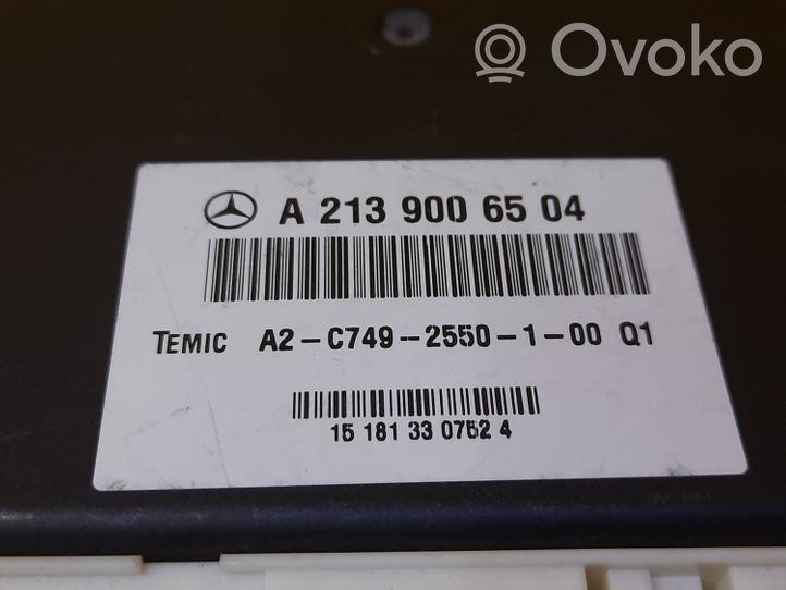 Mercedes-Benz E W213 Ilmajousituksen ohjainlaite/moduuli, takana A2139006504