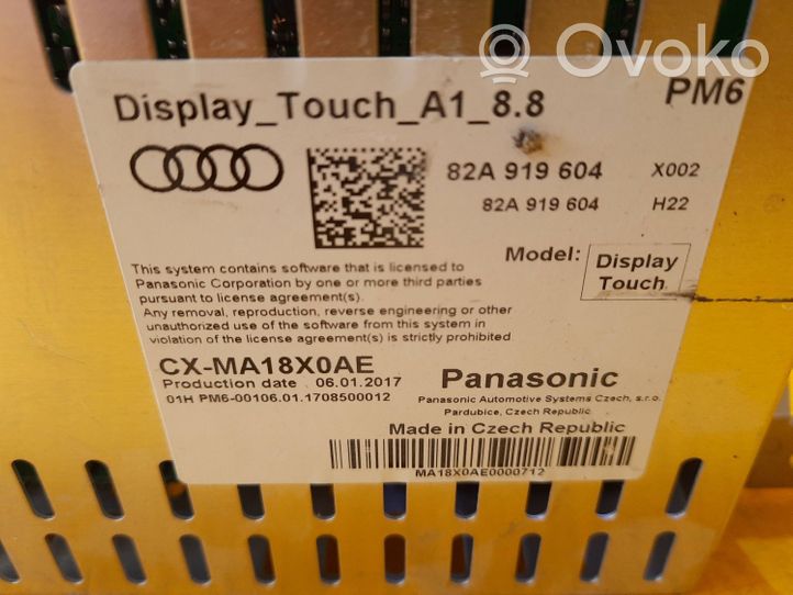 Audi A1 Monitor / wyświetlacz / ekran 82A919604