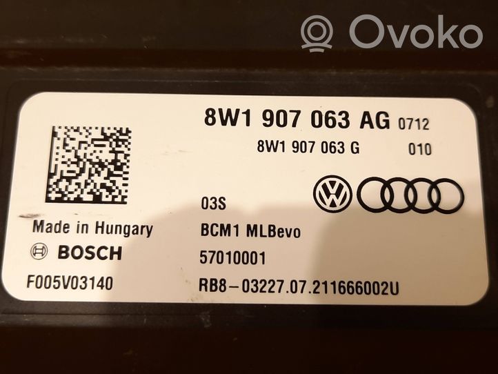 Audi A4 S4 B9 Moduł / Sterownik komfortu 8W1907063AG