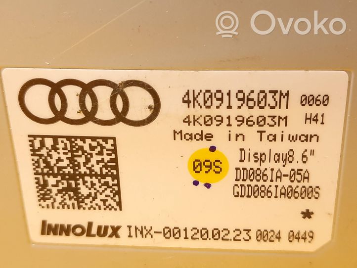 Audi A6 S6 C8 4K Monitori/näyttö/pieni näyttö 4K0919603M