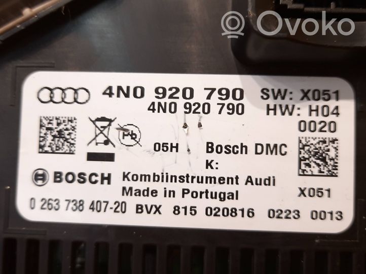 Audi A8 S8 D5 Tachimetro (quadro strumenti) 4N0920790