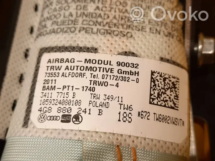 Audi A6 S6 C7 4G Airbag latéral 4G8880241B