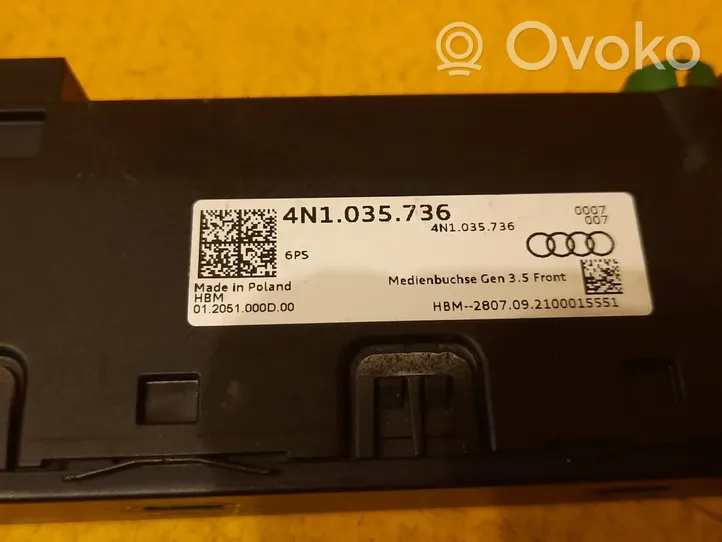 Audi A6 S6 C8 4K USB-pistokeliitin 4N1035736