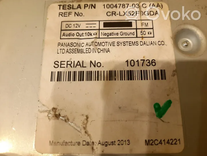 Tesla Model 3 Radio / CD/DVD atskaņotājs / navigācija 100478703C