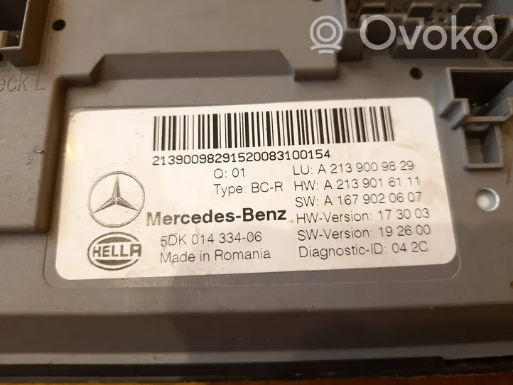 Mercedes-Benz E AMG W213 Inne komputery / moduły / sterowniki A2139009829