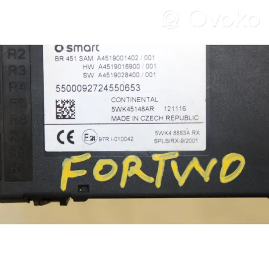 Smart ForTwo II Module de fusibles 