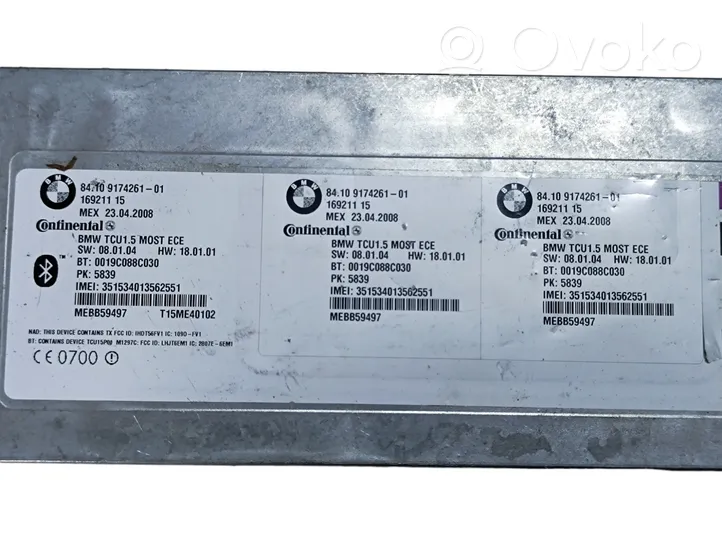 BMW X5 E70 Moduł / Sterownik Bluetooth 84109174261