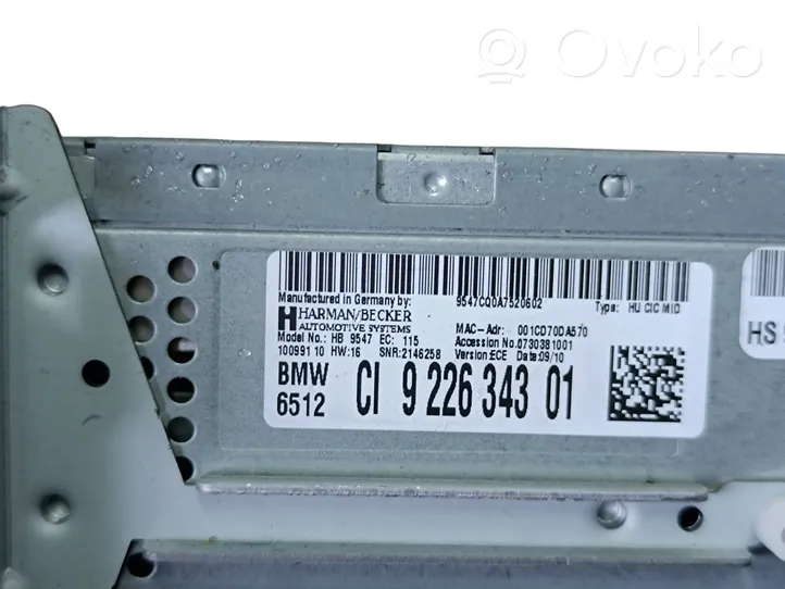 BMW X5 E70 Unità principale autoradio/CD/DVD/GPS 9226343