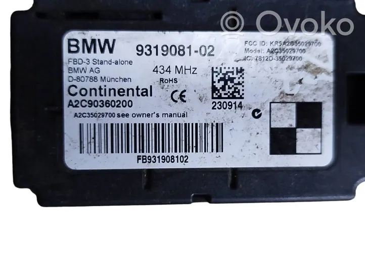 BMW 3 F30 F35 F31 Inne komputery / moduły / sterowniki 9319081