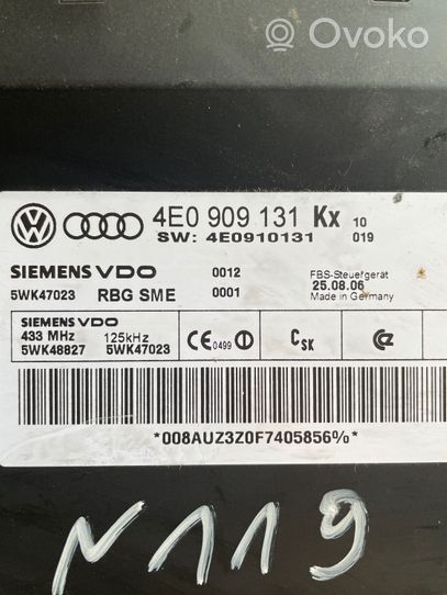 Audi A8 S8 D3 4E Moduł / Sterownik komfortu 4E0910131
