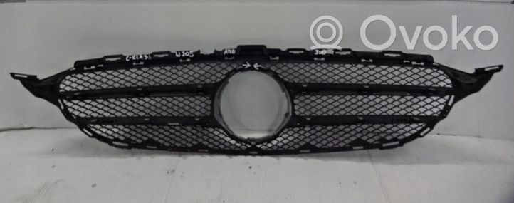 Mercedes-Benz C AMG W205 Grille calandre supérieure de pare-chocs avant 