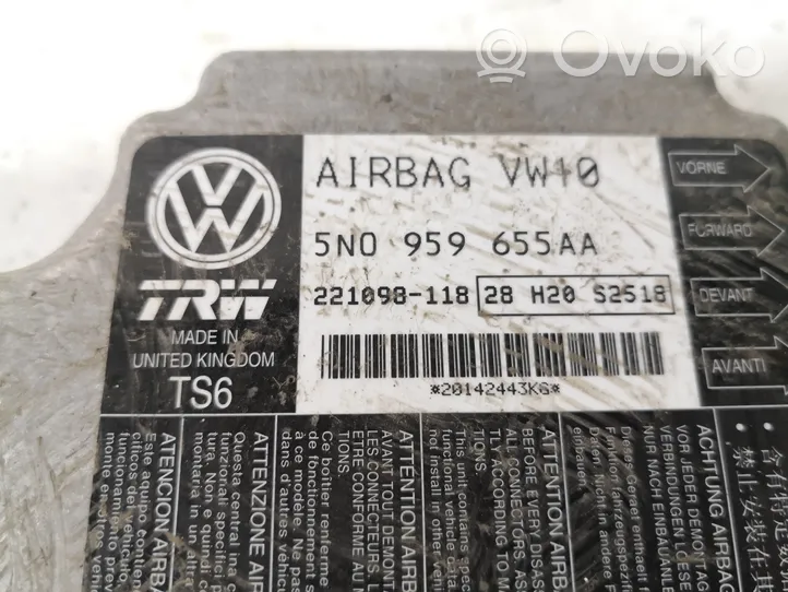 Volkswagen PASSAT B7 Airbag control unit/module 5N0959655AA