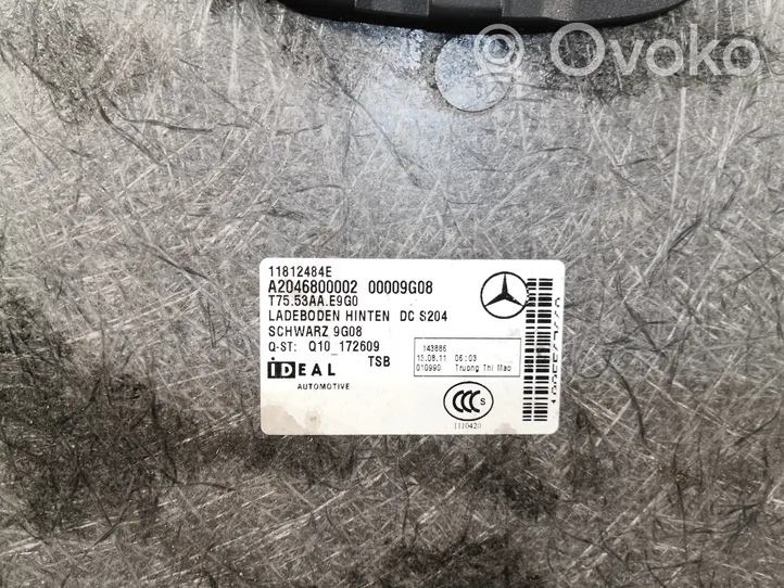 Mercedes-Benz C W204 Ковер багажника A2046800002