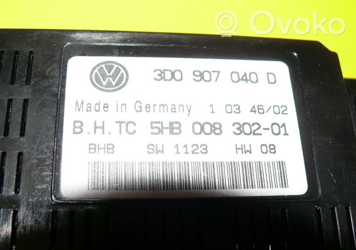 Volkswagen Phaeton Moduł / Sterownik klimatyzacji 3D0907040D