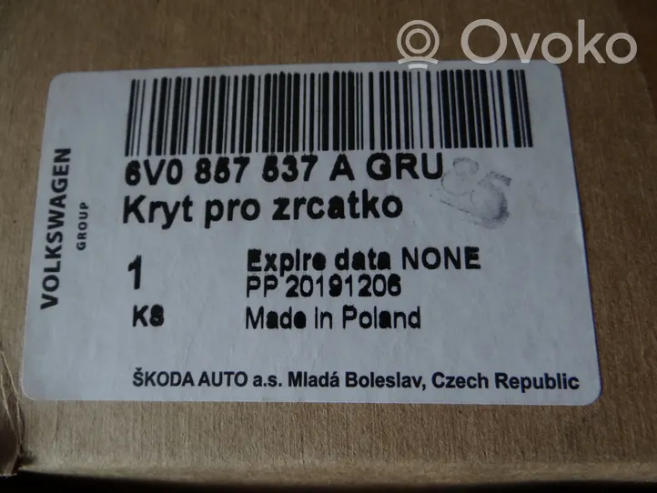 Skoda Fabia Mk3 (NJ) Copertura in plastica per specchietti retrovisori esterni 6V0857537A