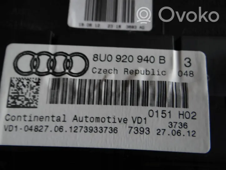 Audi Q3 8U Nopeusmittari (mittaristo) 8U0920940B