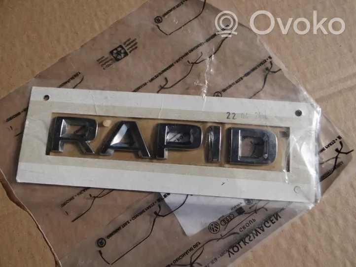 Skoda Rapid (NH) Logo, emblème de fabricant 5JA853687A