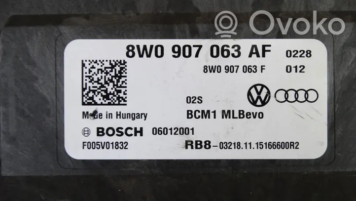 Audi A4 S4 B9 8W Mukavuusmoduuli 8W0907063AF