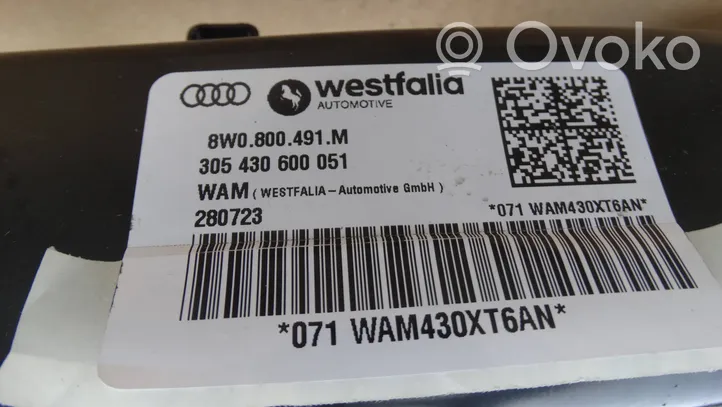 Audi A4 S4 B9 8W Vetokoukkusarja 8W0800491M