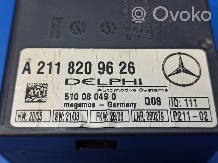Mercedes-Benz CLS C219 Boîtier module alarme A2118209626