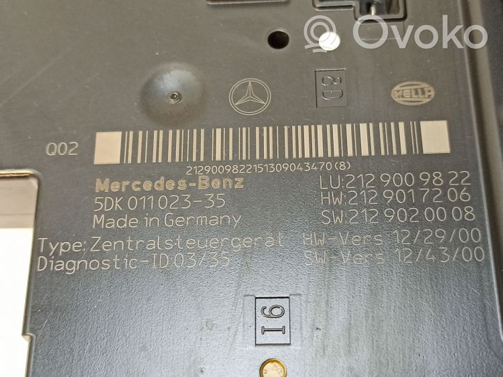 Mercedes-Benz E W212 Ramka / Moduł bezpieczników 2129009822