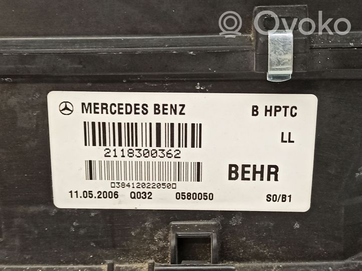 Mercedes-Benz E W211 Sisälämmityksen ilmastoinnin korin kokoonpano 2118300362