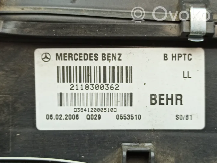 Mercedes-Benz E W211 Scatola climatizzatore riscaldamento abitacolo assemblata 2118300362