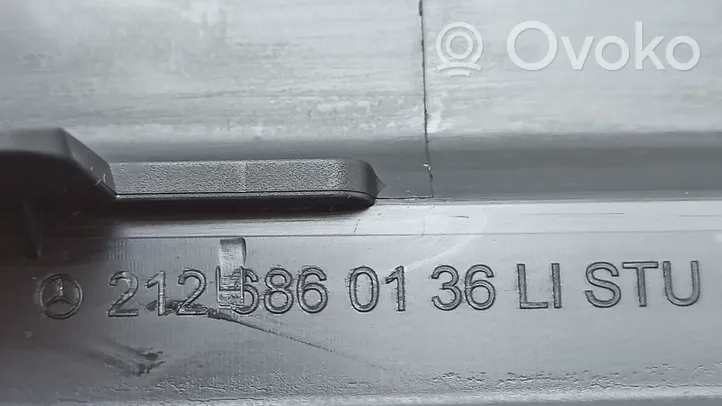 Mercedes-Benz E W212 Copertura del rivestimento del sottoporta anteriore 2126860136
