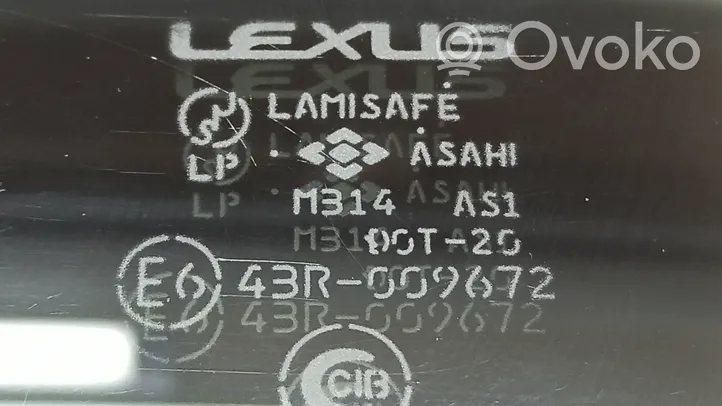 Lexus LS 430 Vitre de fenêtre porte arrière 43R009672