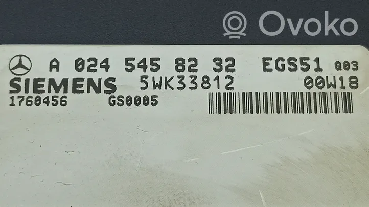 Mercedes-Benz CLK A208 C208 Module de contrôle de boîte de vitesses ECU A0245458232