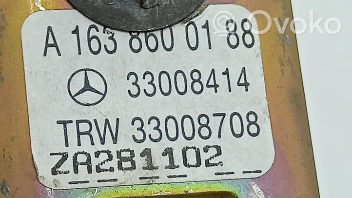 Mercedes-Benz ML W163 Pas bezpieczeństwa fotela przedniego A1638603085