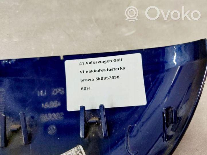 Volkswagen Golf VI Copertura in plastica per specchietti retrovisori esterni 5K0857538