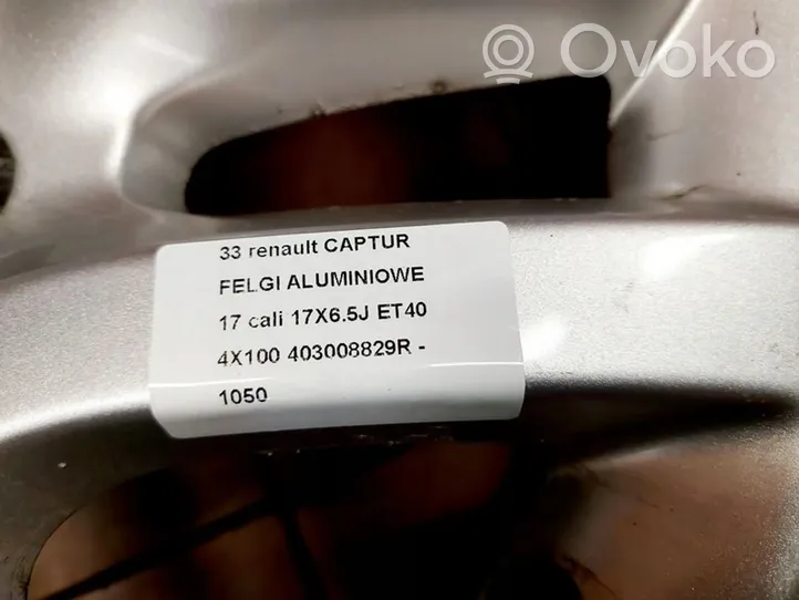 Renault Captur R17-alumiinivanne 403008829R
