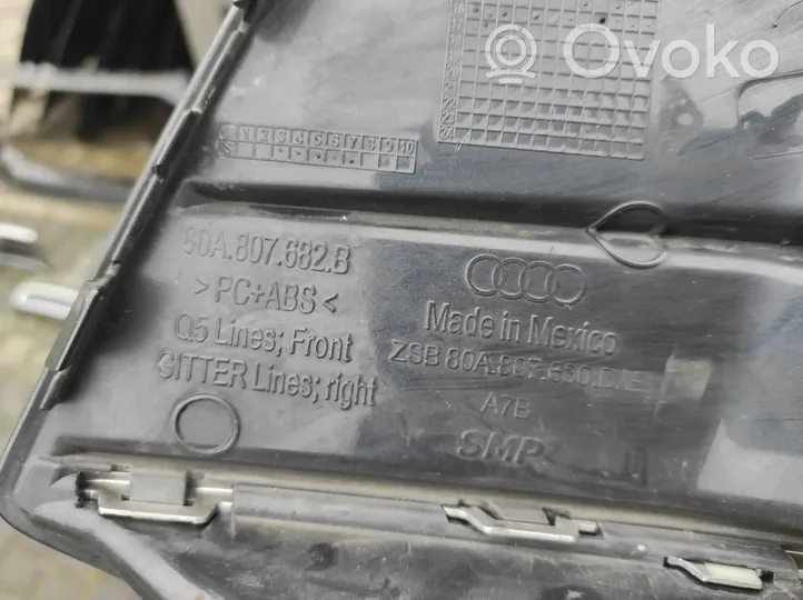 Audi Q5 SQ5 Etupuskurin alempi jäähdytinsäleikkö 80A807682B