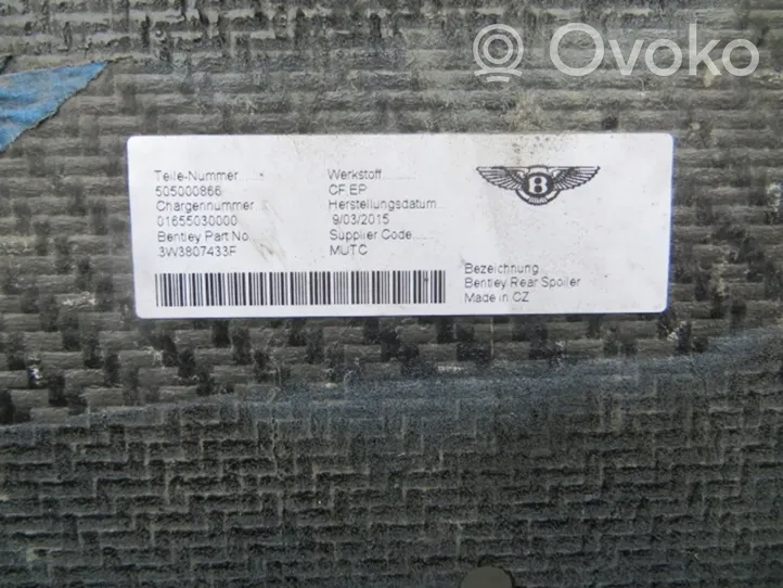 Bentley Continental Takapuskurin alaosan lista 3W3807433FF