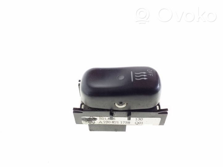 Mercedes-Benz S W220 Seat heating switch 2208211758