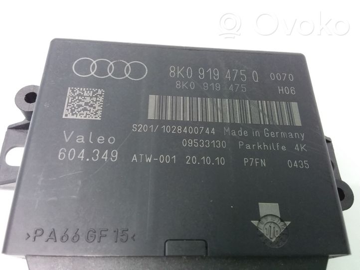 Audi A4 S4 B8 8K Pysäköintitutkan (PCD) ohjainlaite/moduuli 8K0919475Q