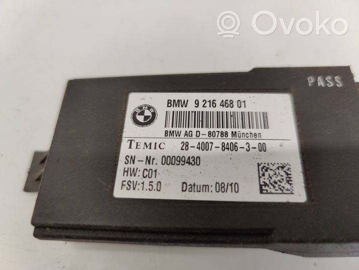 BMW 5 F10 F11 Relè riscaldamento sedile 9216468