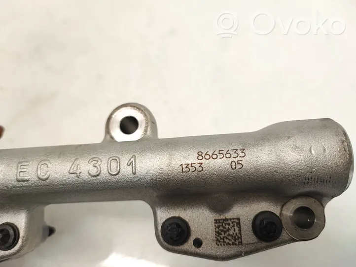 BMW 5 G30 G31 Kraftstoffverteiler Einspritzleiste Verteilerrohr 8665633